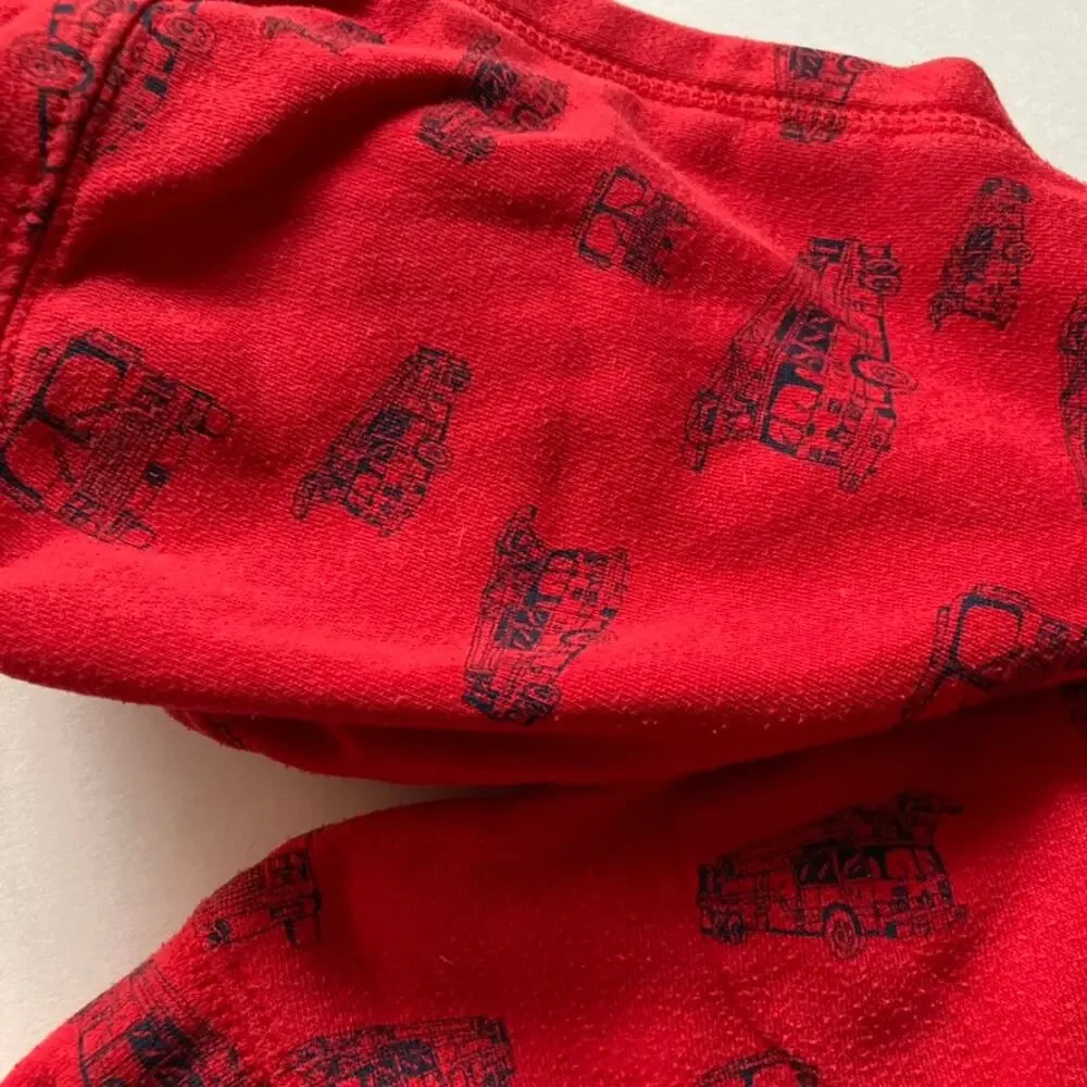 Baby Gap Toddler Logo Zipper Hoodie - Firetrucks - Red Blue - 5T